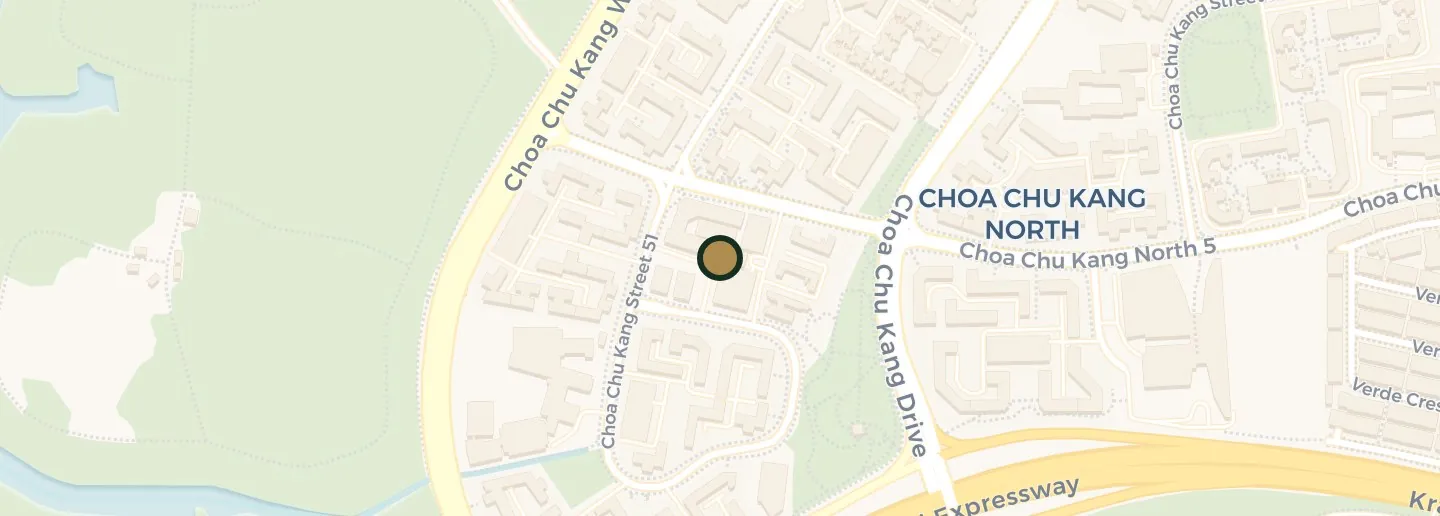Map showing Choa Chu Kang